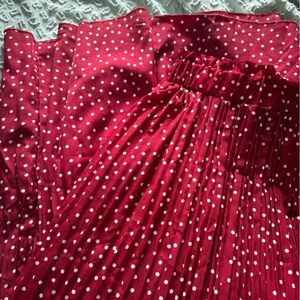 Red Polka Dot Maxi Skirt